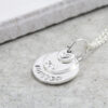 Engraved Coin Family Necklace