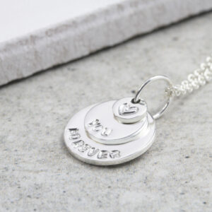 Engraved Coin Family Necklace