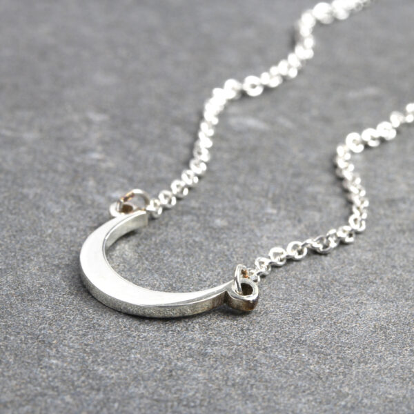 Handcrafted Moon Connector Necklace Silvery Jewellery Australia