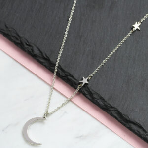 Moon and star necklace Silvery Jewellery Australia