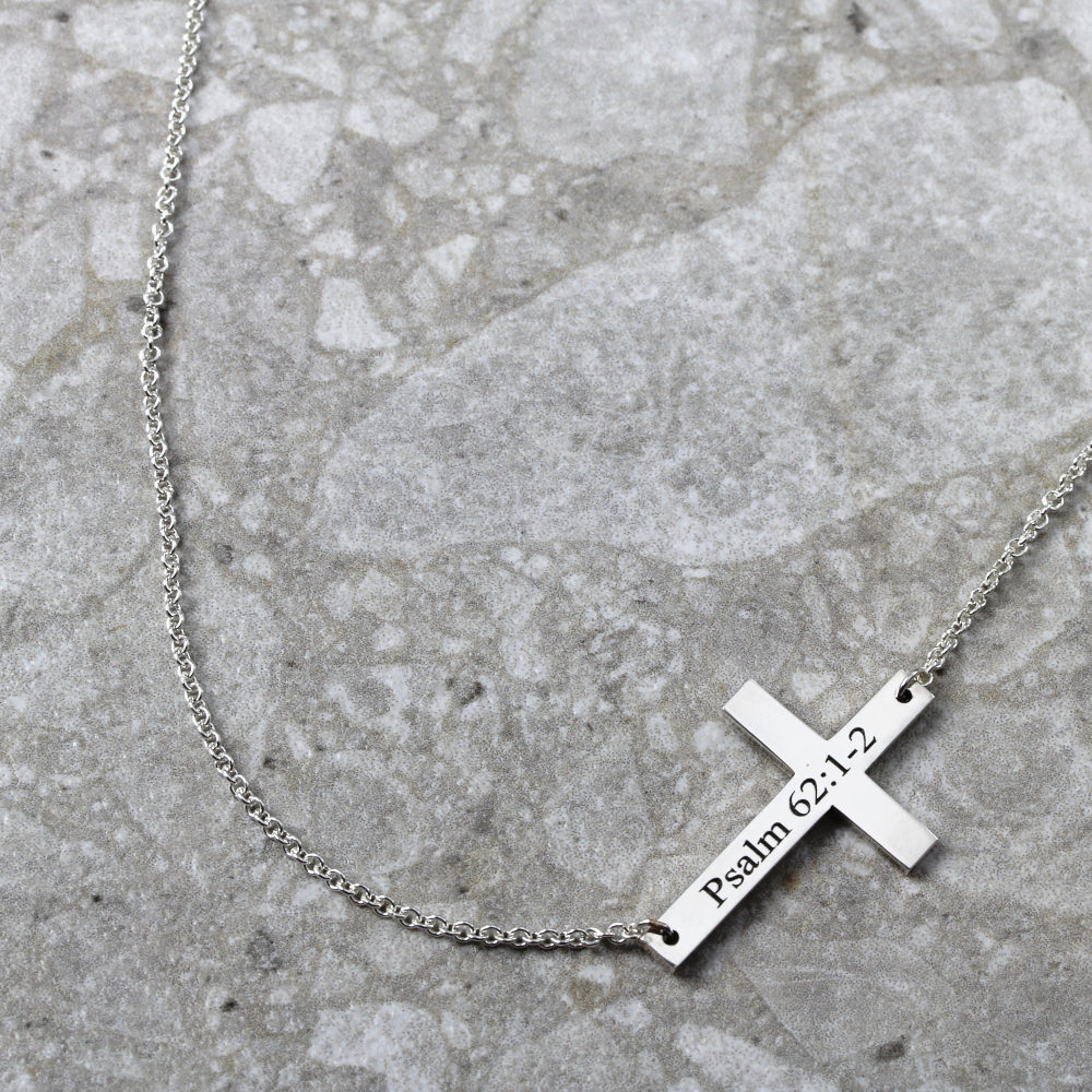 Personalised Necklace Cross Connector Necklace Silvery Jewellery Australia