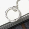 Personalised Necklace Engraved Unity Hoop Necklace Silvery Jewellery Australia