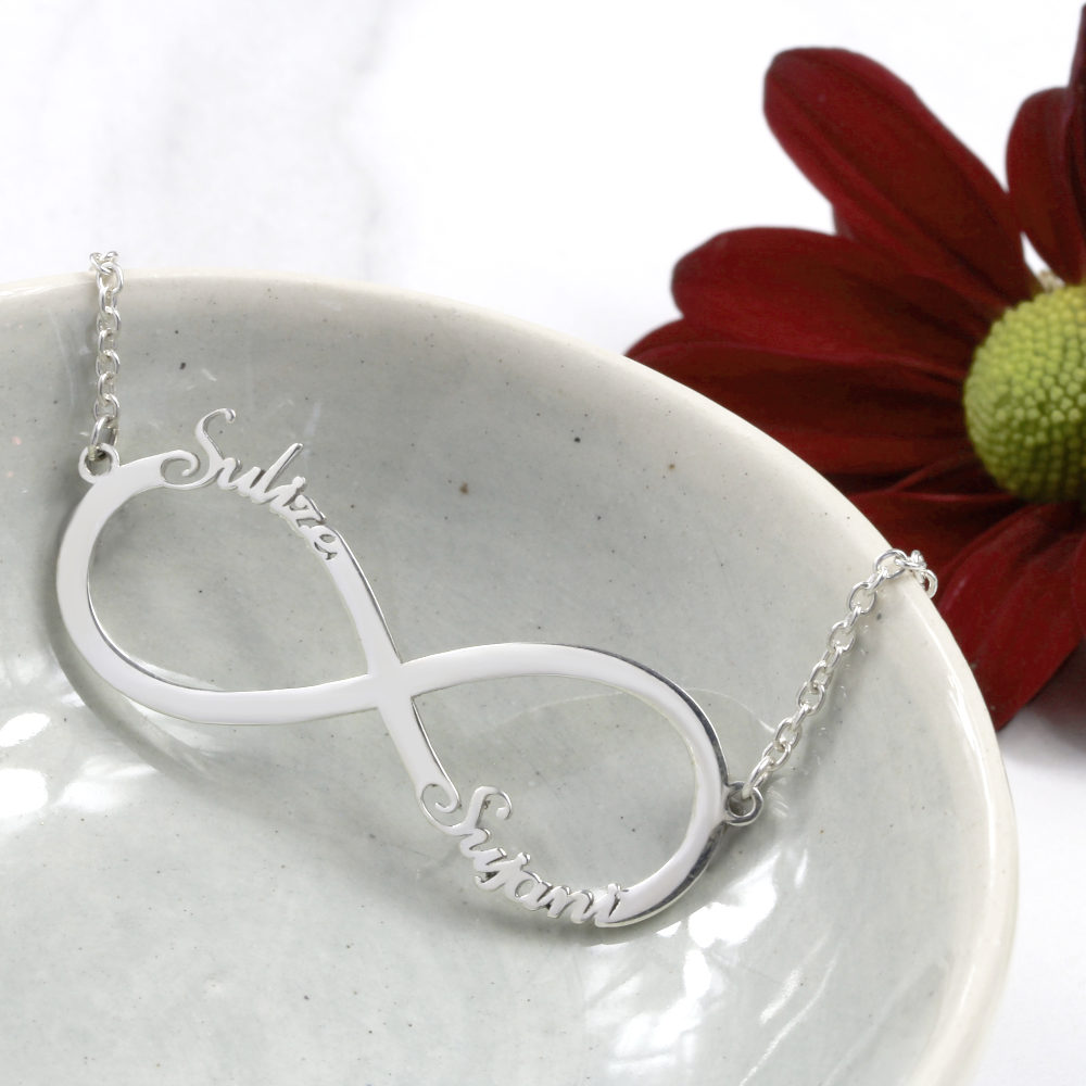 Personalised Necklace Infinity Name Necklace Silvery Jewellery Australia (2)