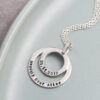 Engraved Double Hoop Necklace