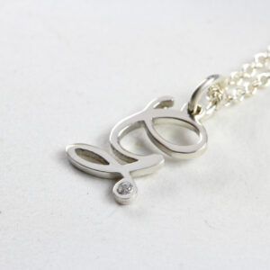 dainty initial diamind necklace