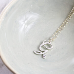 dainty initial diamind necklace