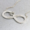 Sterling Silver Paw and infinity necklace