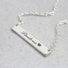 Sterling Silver wide bar necklace