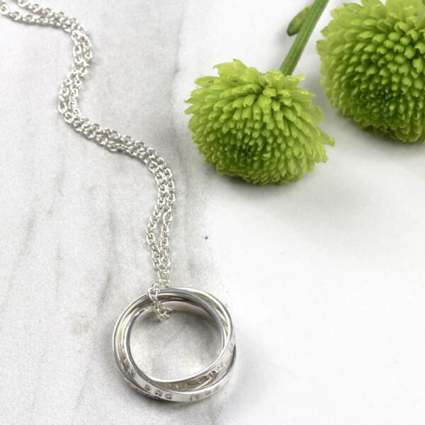 Triple Family Ring Necklace