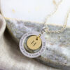 9kt Gold Coin and Hoop necklace 9kt gold necklace