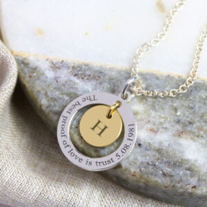 9kt Gold Coin and Hoop necklace 9kt gold necklace