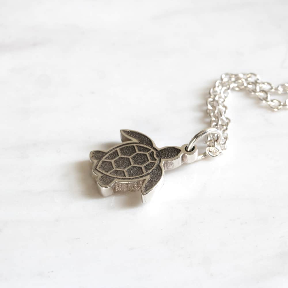 Personalised turtlecharm by silvery jewellery in austarlia