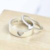 Couples Rings Hearts Set