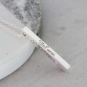 four sided bar necklace