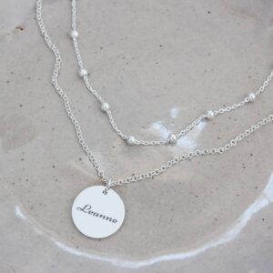 Layered Dewdrop & Coin Necklace