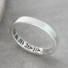 Silver Engraved Men's Ring 3mm