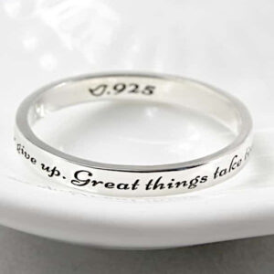 Engraved Dainty Ring