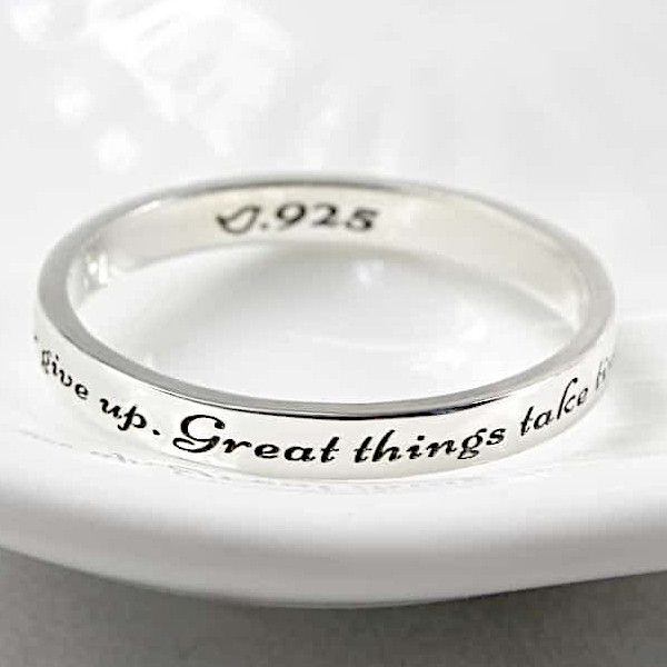 Engraved Dainty Ring