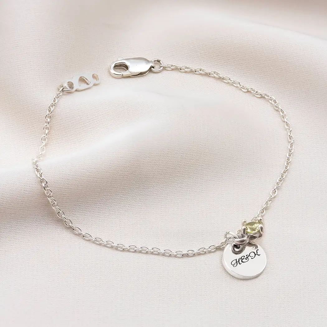 Birthstone & Coin Bracelet
