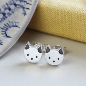 cat stud earrings
