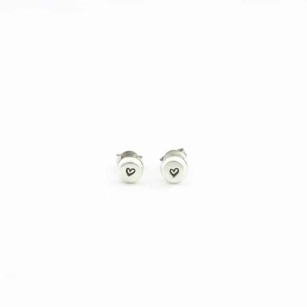 Sterling Silver pebble stud earrings