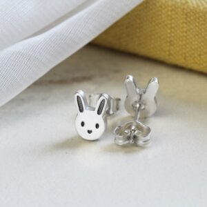 bunny stud earrings