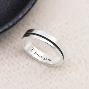 Men Infinite Ring engraved in silver by silvery jewellery