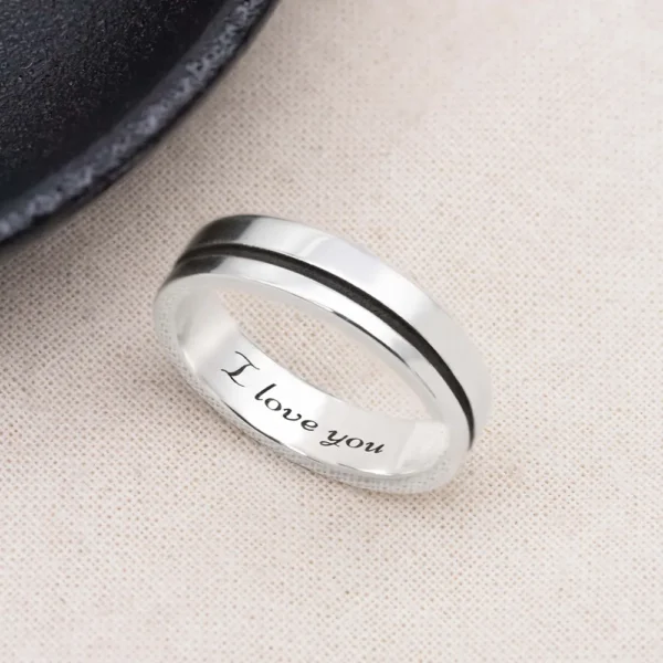 Men Infinite Ring engraved in silver by silvery jewellery
