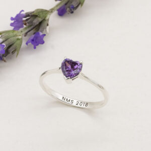 Dainty Heart Solitaire Ring By Silvery Jewellery South Africa
