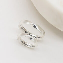 Matching promise rings by Silvery jewellery in Australia