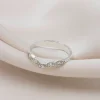 Curved Moissanite Half Eternity Band