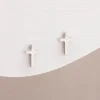 Dainty Cross Stud Earrings - Image 3