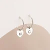 Personalised Heart Huggie Hoop Earrings - Image 3