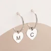 Personalised Heart Huggie Hoop Earrings - Image 2