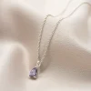 Teardrop Birthstone Pendant Necklace