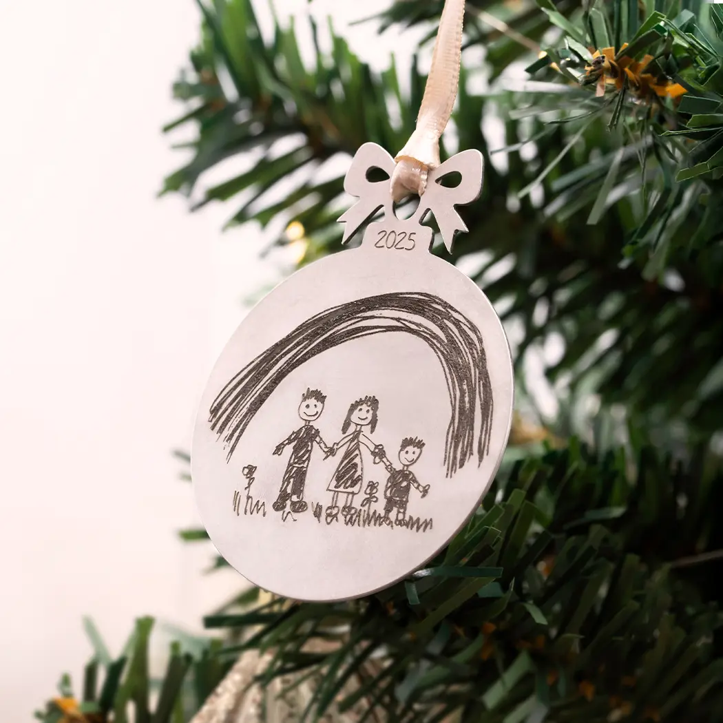 Kid's Drawing Christmas Tree Ornament