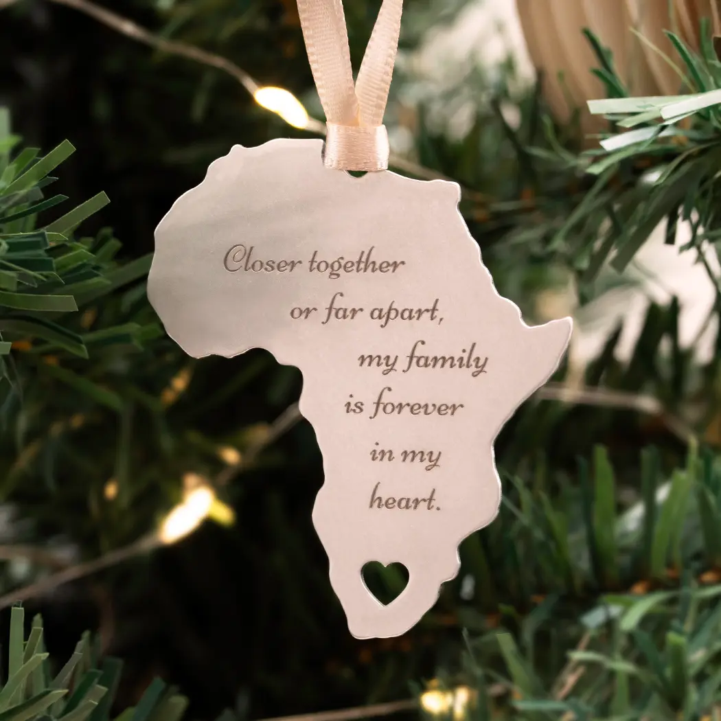 Personalised Africa Christmas Tree Ornament