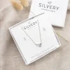 You & Me Birthstones Necklace & Dainty Teardrop Birthstone Stud Earrings - Image 3