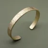 Bold Hammered Brass Cuff Bangle