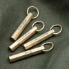 Hexagon Bar Key Ring - Brass - Image 3